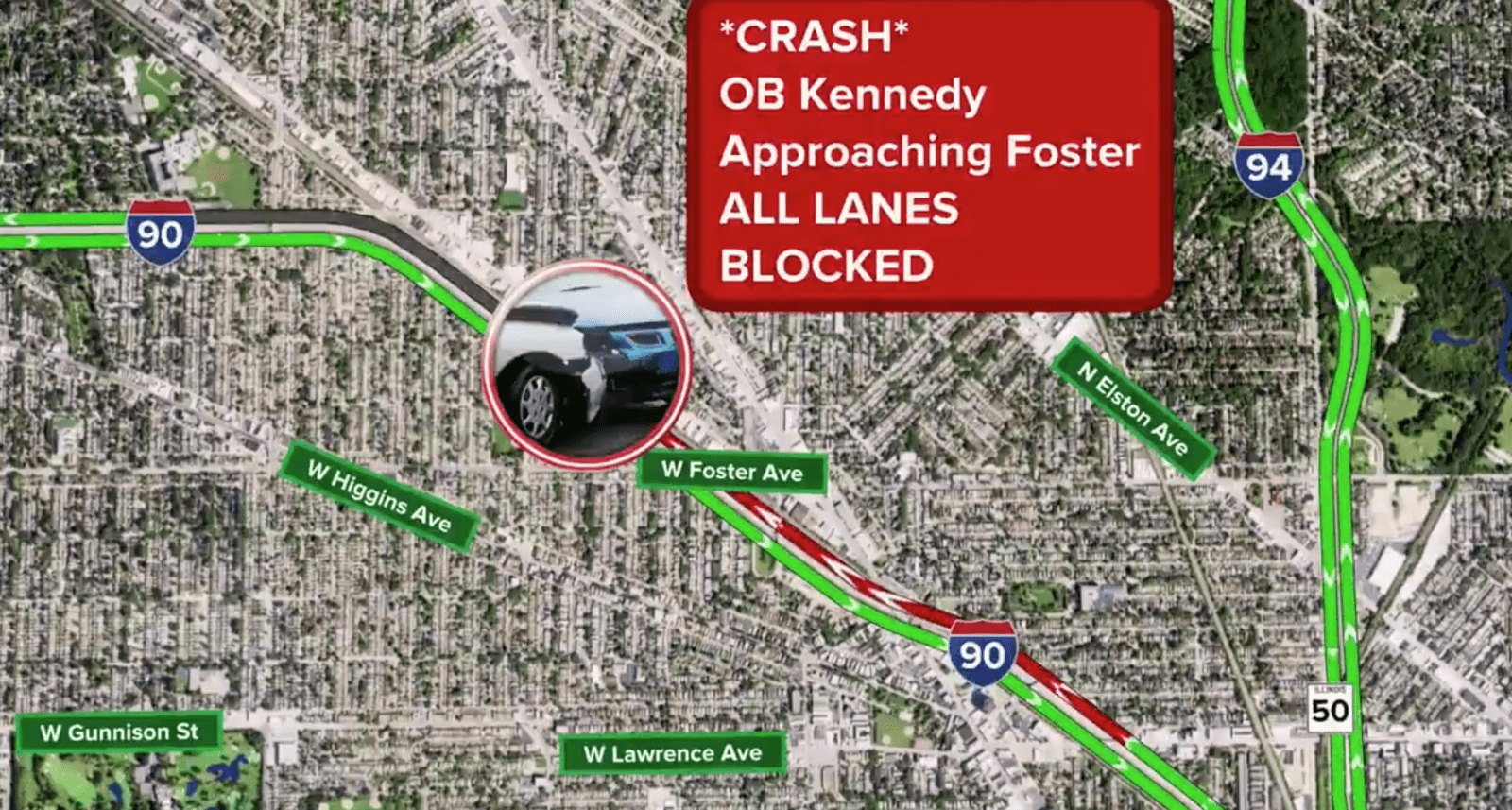 Chicago accident, wypadek