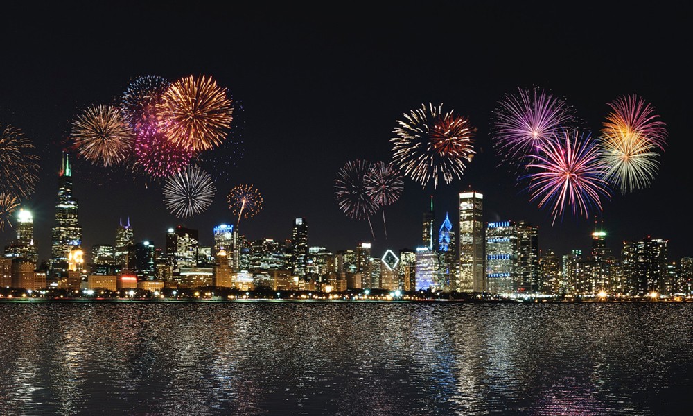 Chicago Sylwester Fajerwerki